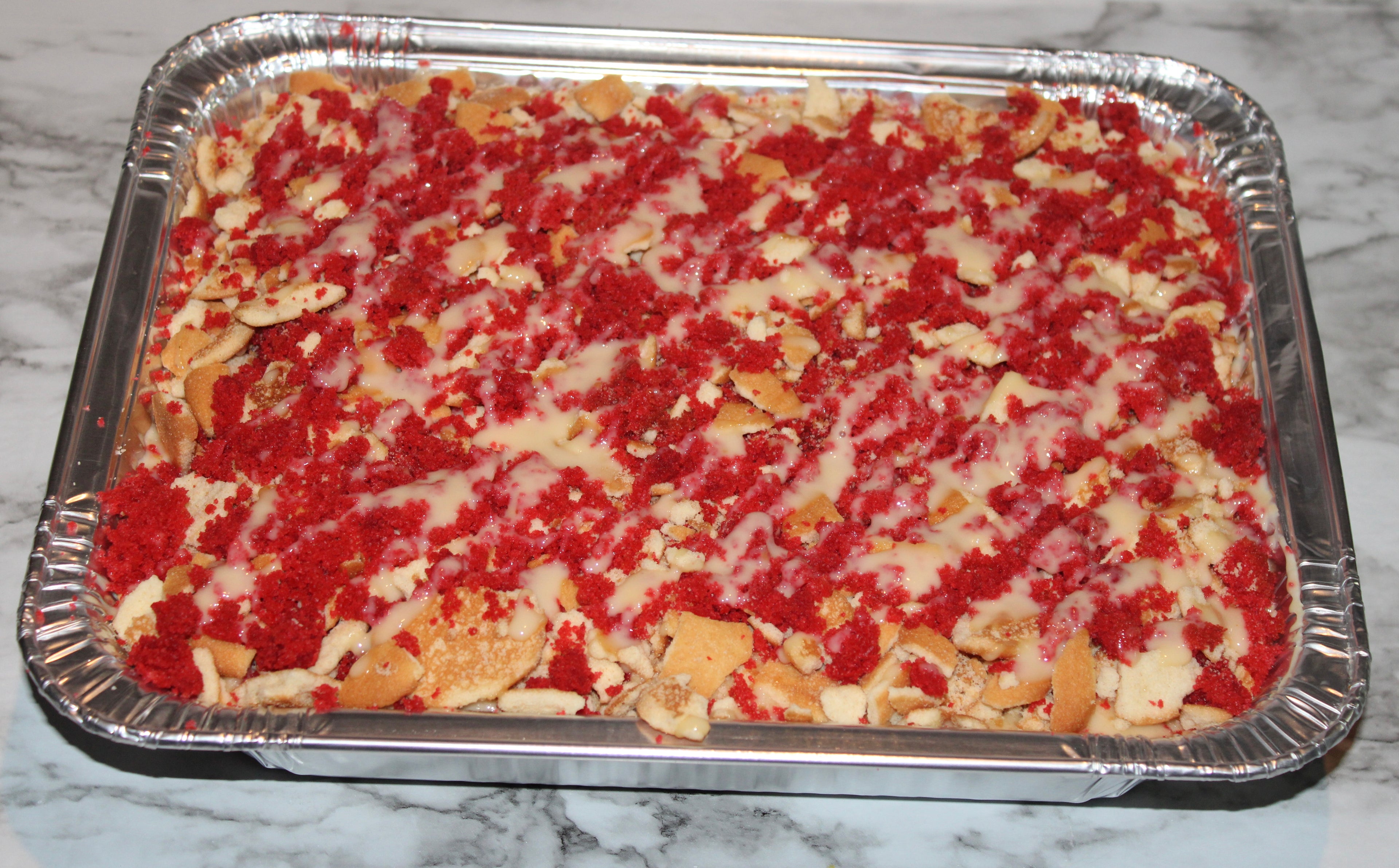 Red Velvet Banana Pudding